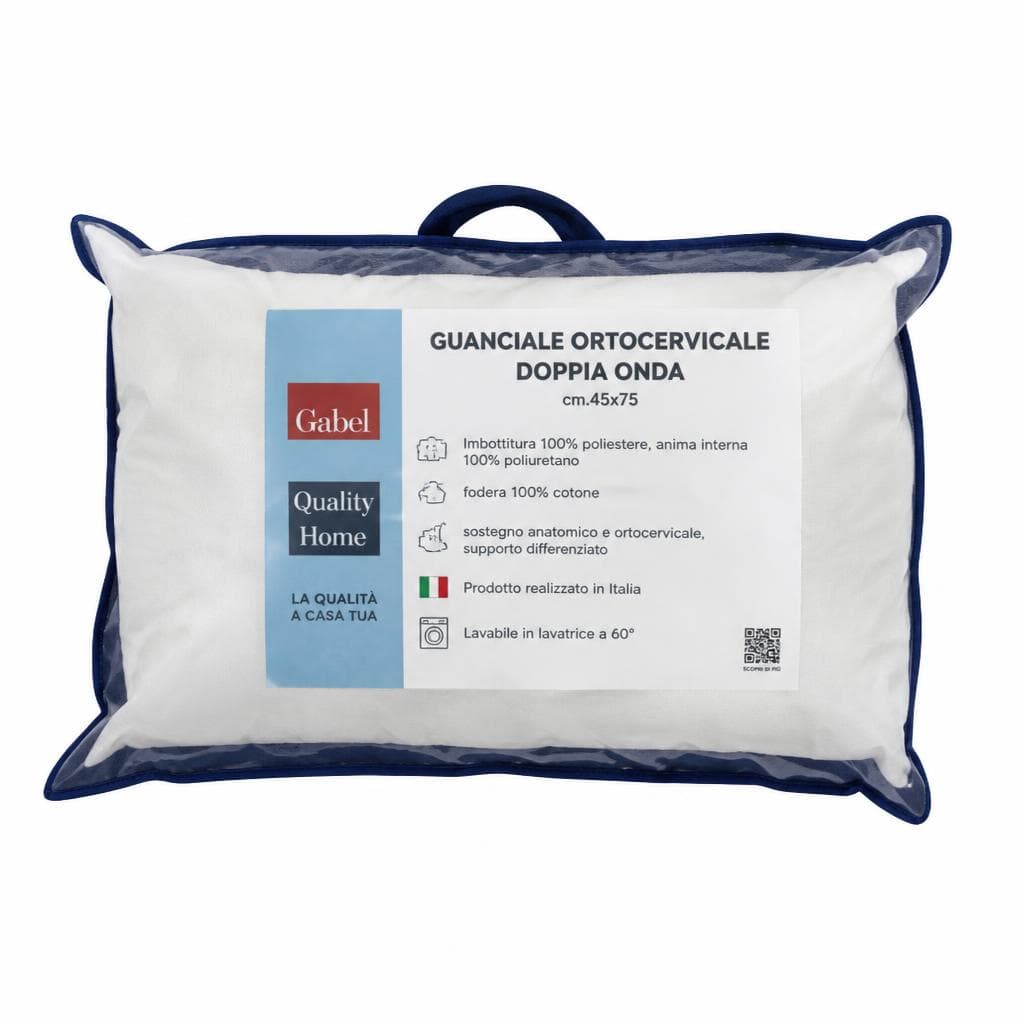 Guanciale ortocervicale doppia onda Gabel Quality Home, cm 45x75 – Bennet