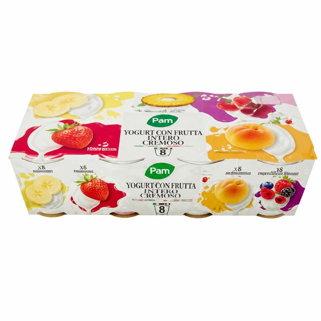 Yogurt frutta intero cremoso Pam 125 g x 8 in offerta da Panorama