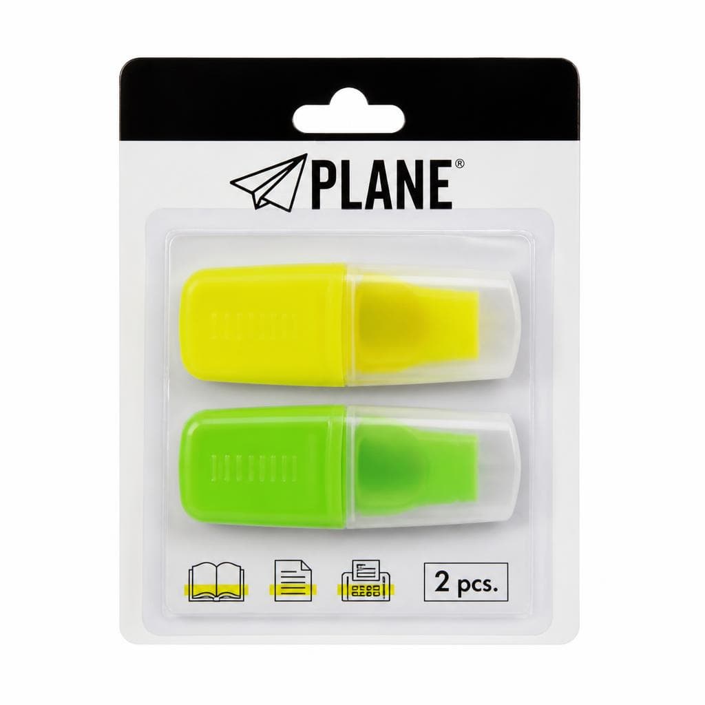 Evidenziatori fluo 2 pezzi Plane in offerta da Risparmio Casa