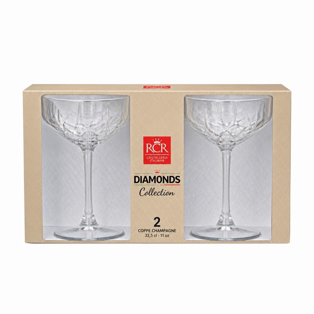 RCR Diamonds set 2 coppe champagne, 2 pezzi / 325 ml – Carrefour