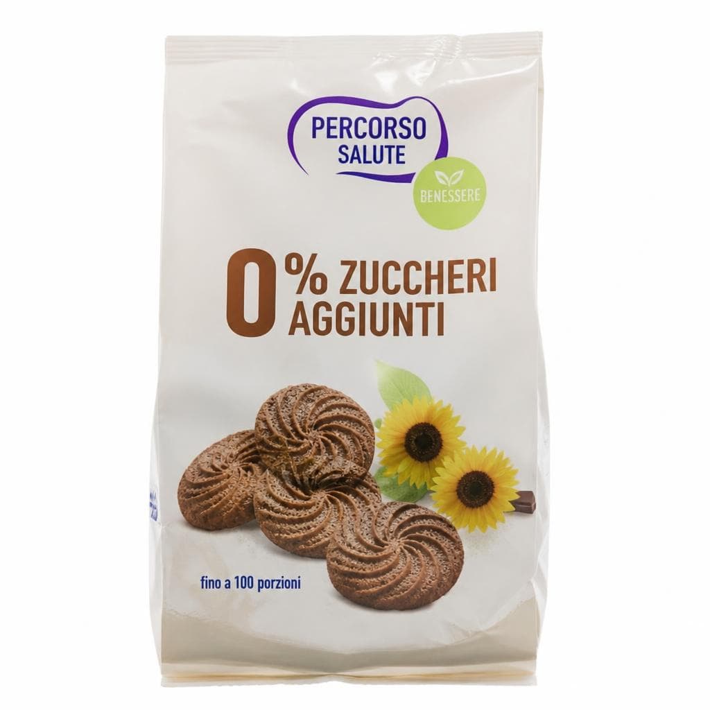 Biscotti cioccolato 0% zuccheri aggiunti, 350 g Mangiarsano – Bennet