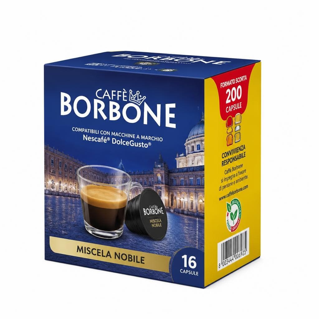 Borbone capsule compatibili Nescafè Dolcegusto Miscela Nobile, 80+10 capsule – Trony
