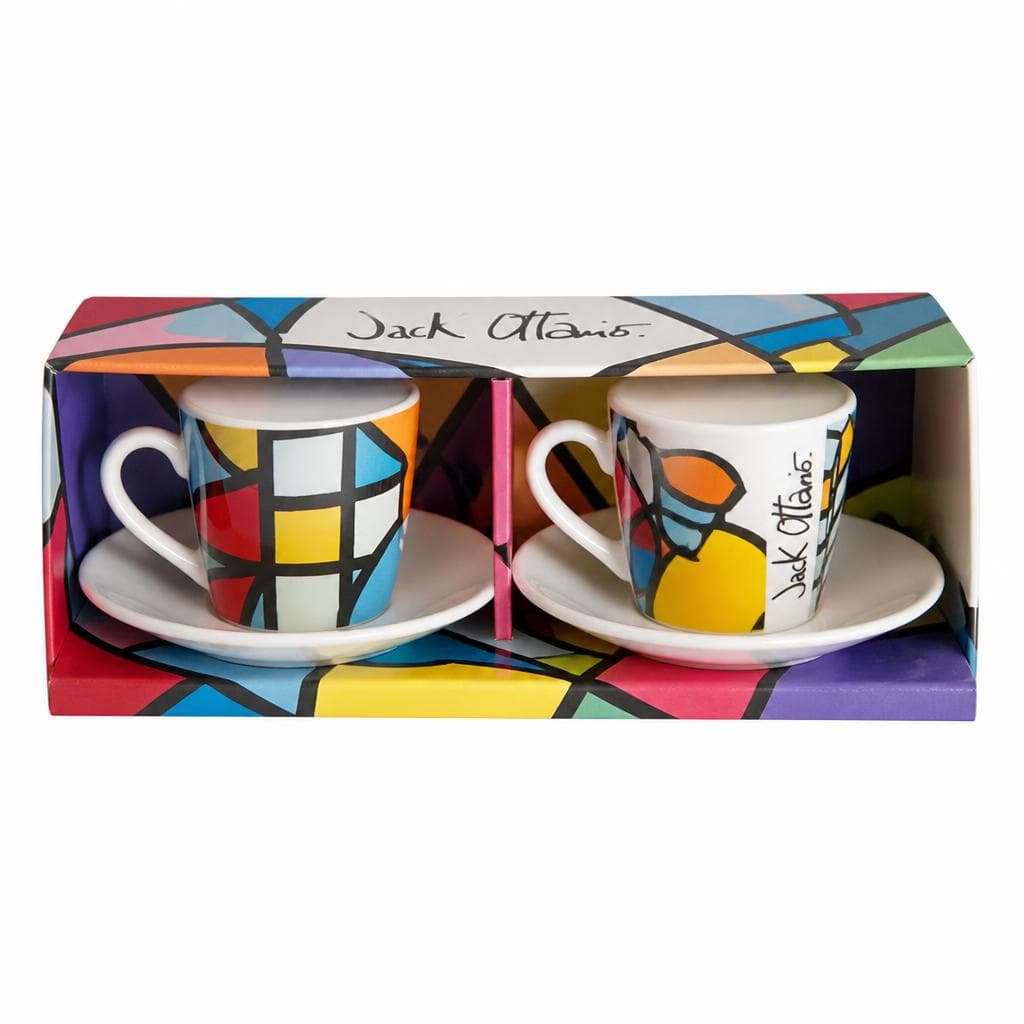 Set 2 tazzine caffè Caos Geometrico Ferrara, 2 pezzi – Dpiù