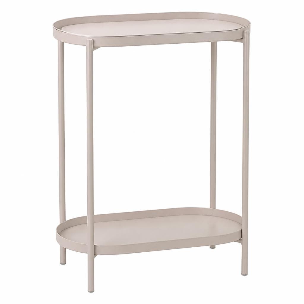 Tavolinetto 2 ripiani metallo, 37,5x37,5x51,5 cm – Risparmio Casa