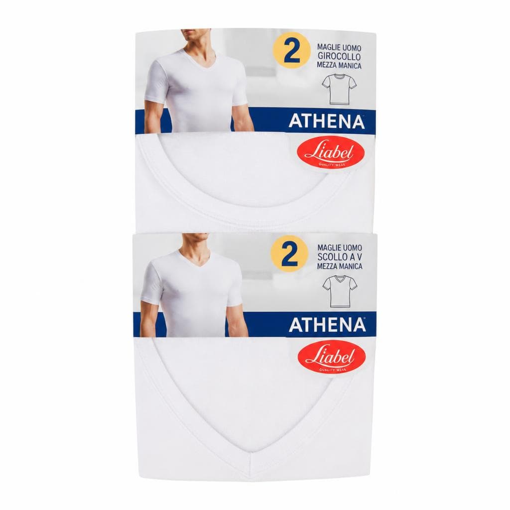 Gruppo x2 maglie Liabel uomo cotone felpato mm girocolo opp scollo a V, tg m-xxl – Carrefour