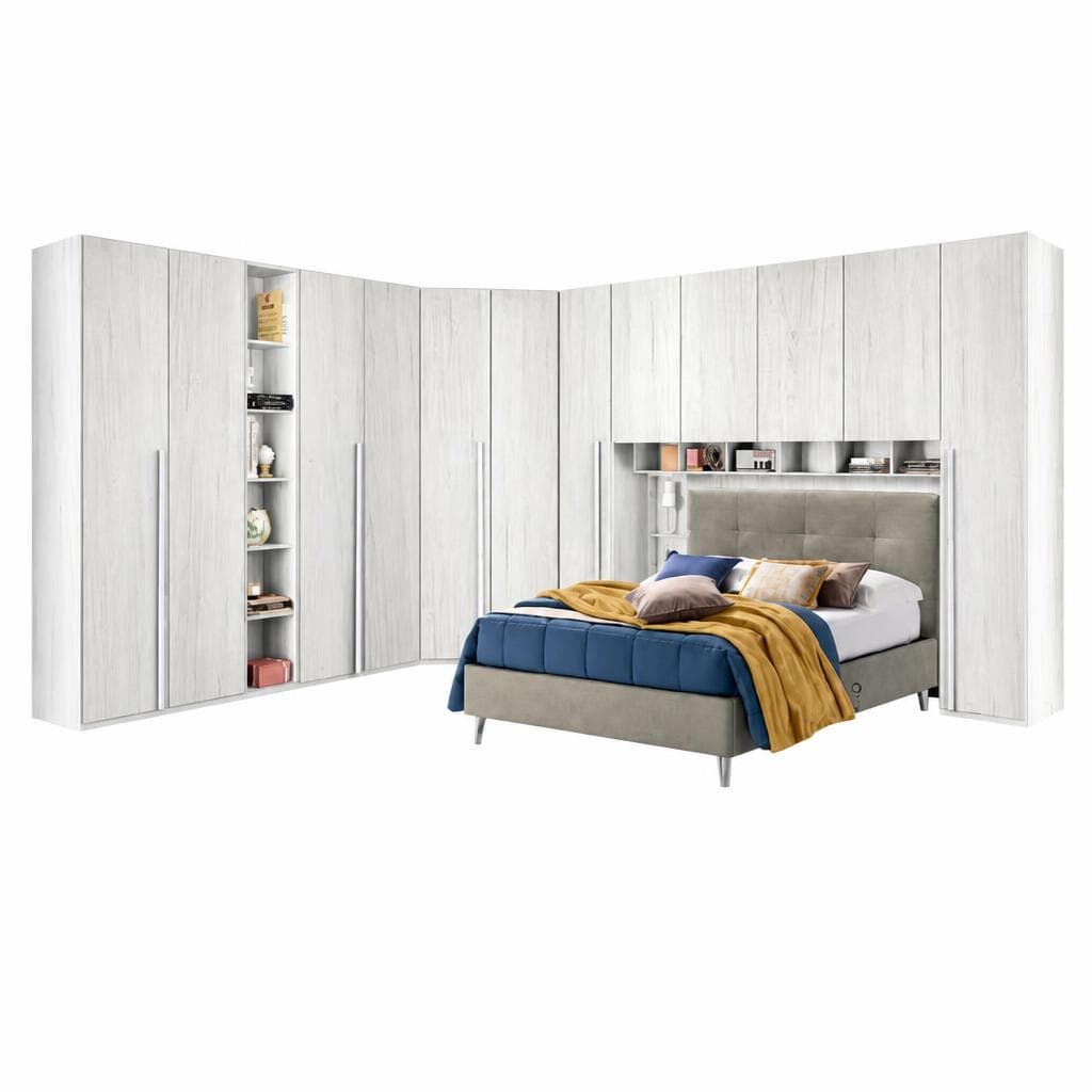 Camera 6 ante con letto Sky con contenitore e piedini – Mondo Convenienza
