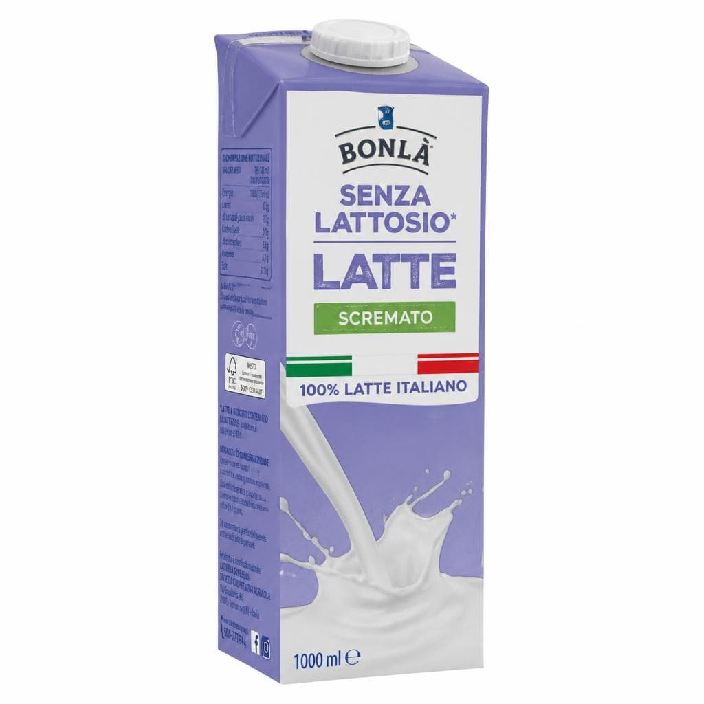 Latte scremato UHT senza lattosio, 1 l BONLÀ – ALDI