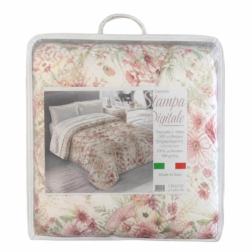 Trapunta stampa digitale, 2 piazze, cm 260x260 FLORA – Bennet