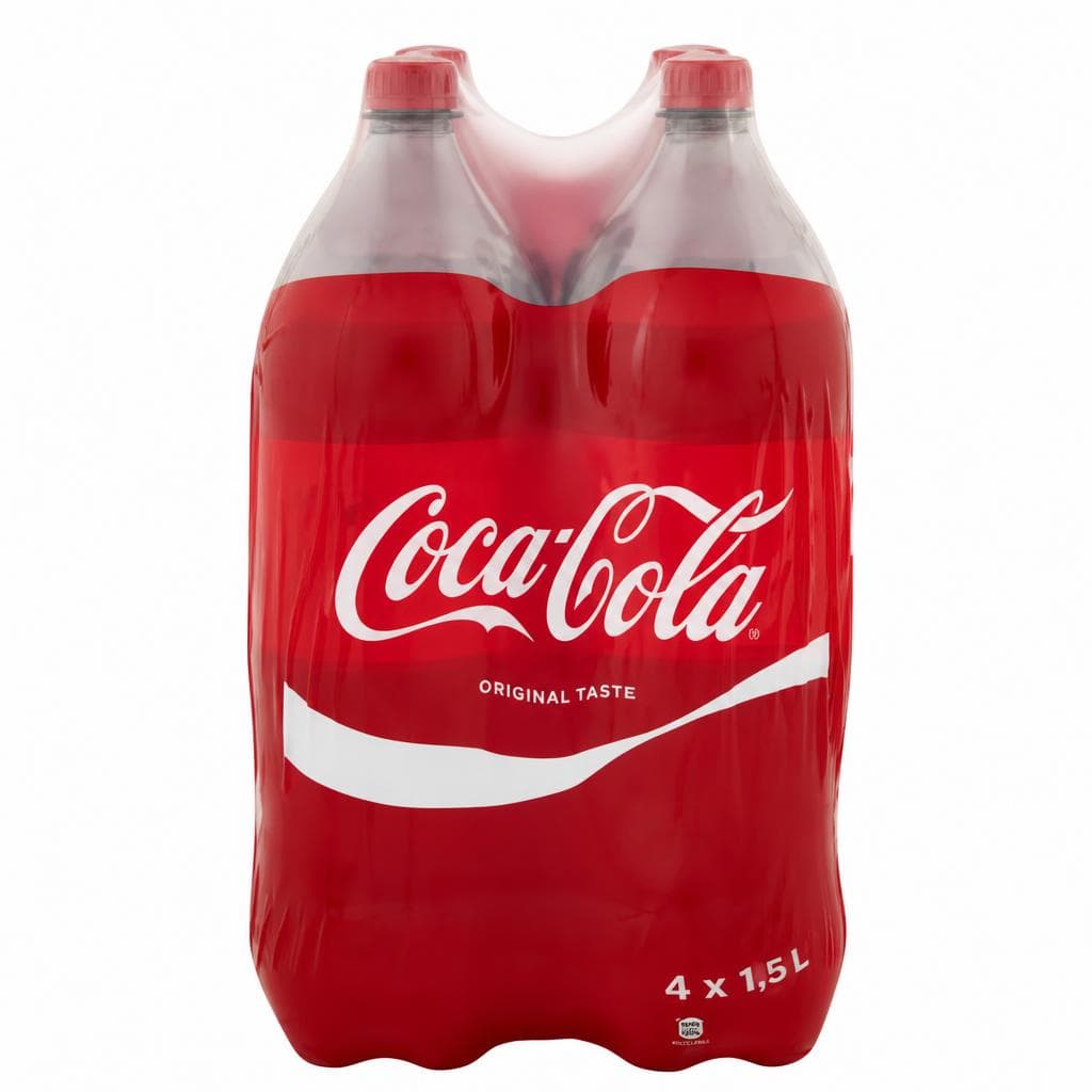 Coca Cola Original o Zero, 4 x 1,5 L – Bennet