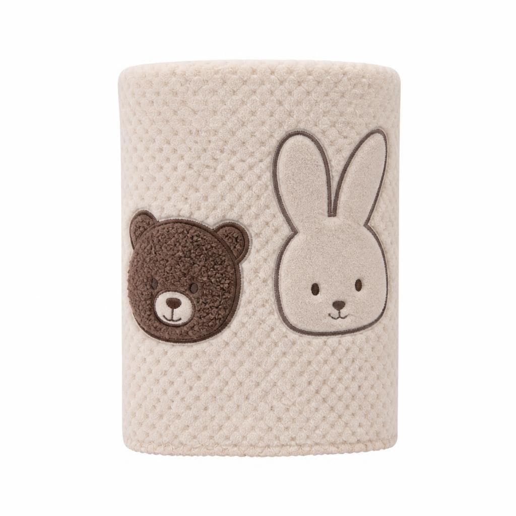 Copertina in pile operato con patch, cm 75x100 – Carrefour