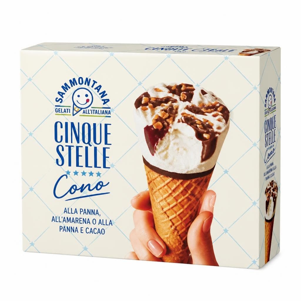 Cono alla panna, all'amarena o alla panna e cacao 6 pezzi 420 g Iper in offerta da Iper La grande i