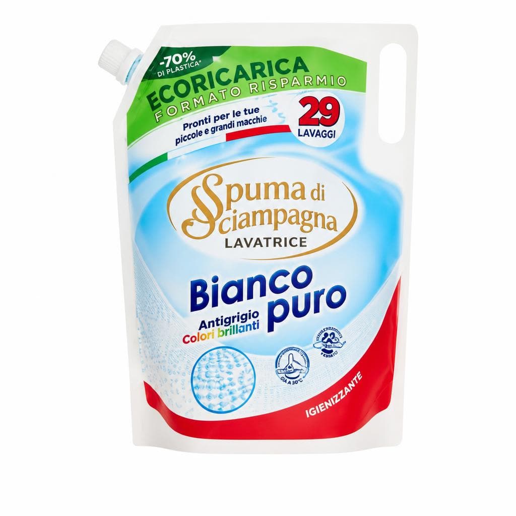 Spuma di Sciampagna ecoricarica detersivo lavatrice 29 lavaggi in offerta da Panorama