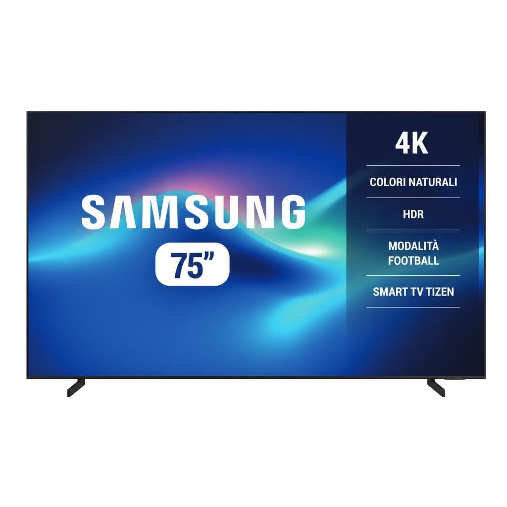 Samsung TV LED 75" UE75U7000HUXZT con bilancia da cucina Smeg, 75" – Trony