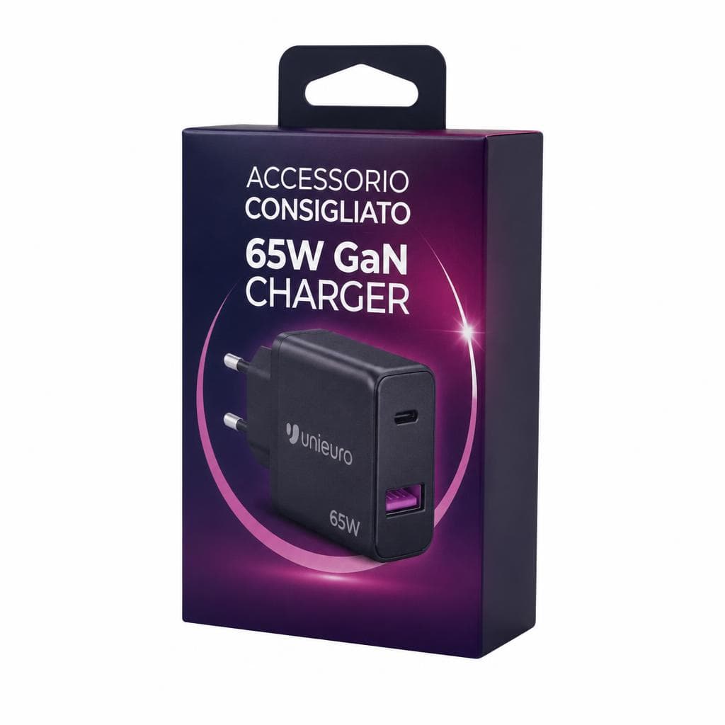 Accessorio consigliato 65W GaN Charger – Unieuro