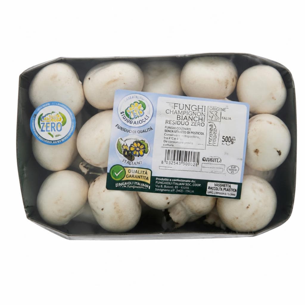 Funghi Champignon Bianchi Residuo Zero, 500 g – Bennet