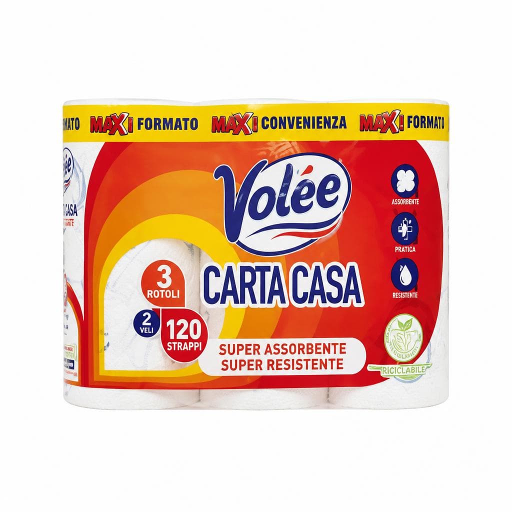Volée carta casa, 3 maxi rotoli 360 strappi – Dpiù
