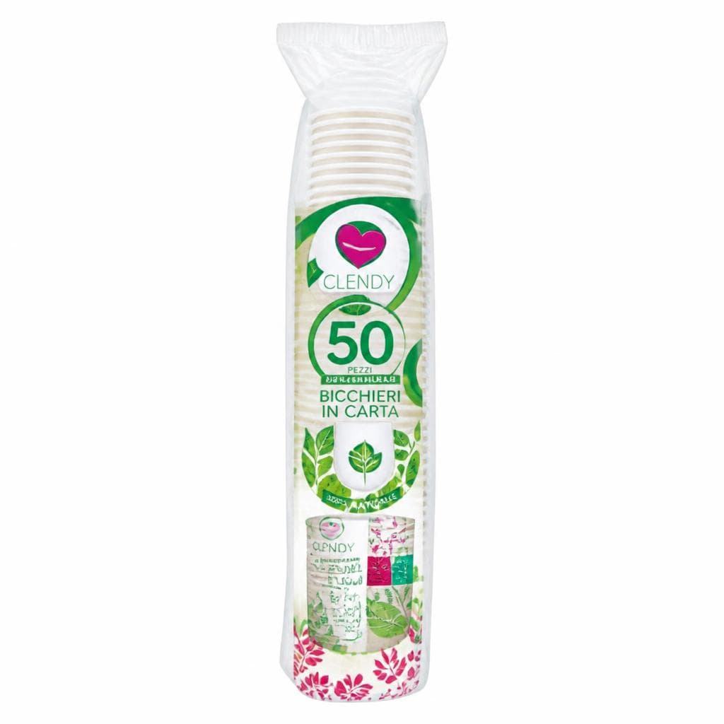 Clendy bicchieri in carta, 50 pz – Tigota