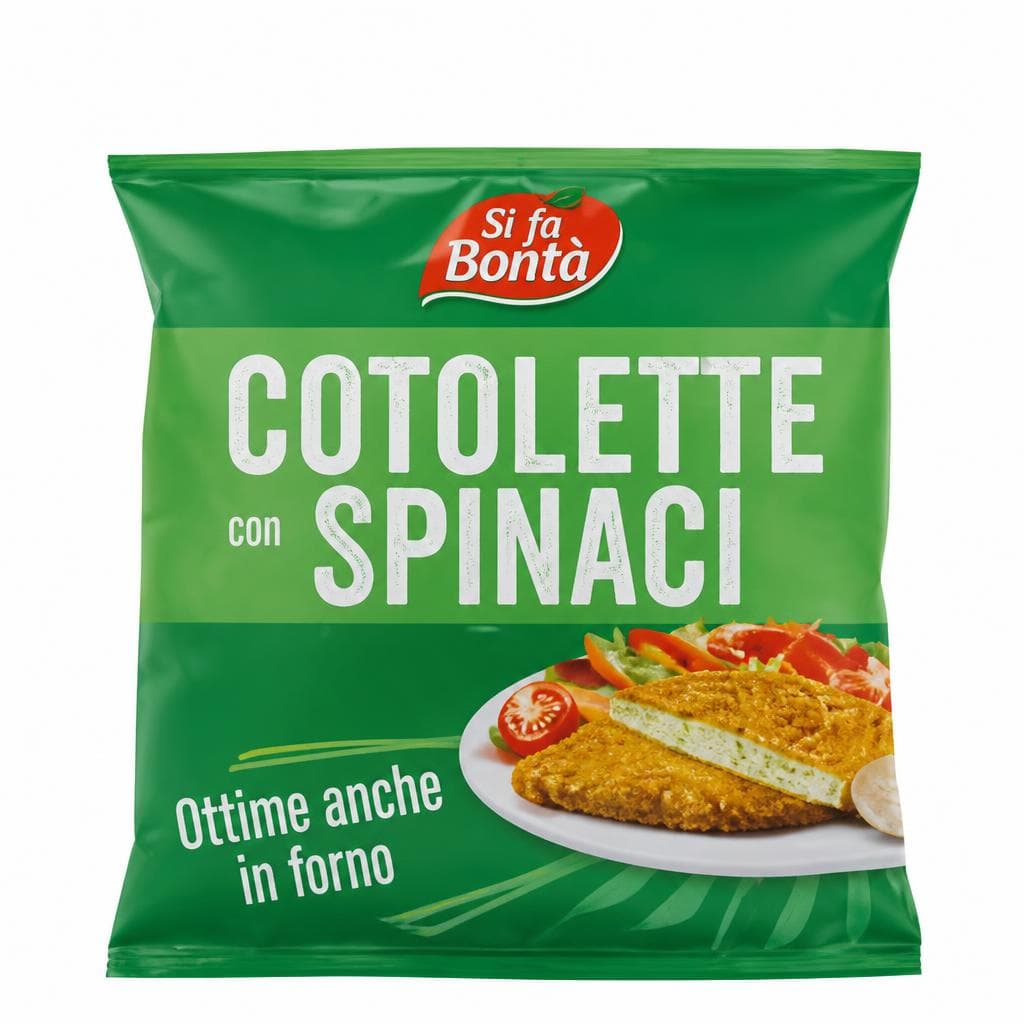 Si fa Bontà cotolette con spinaci, 500 g – Dpiù