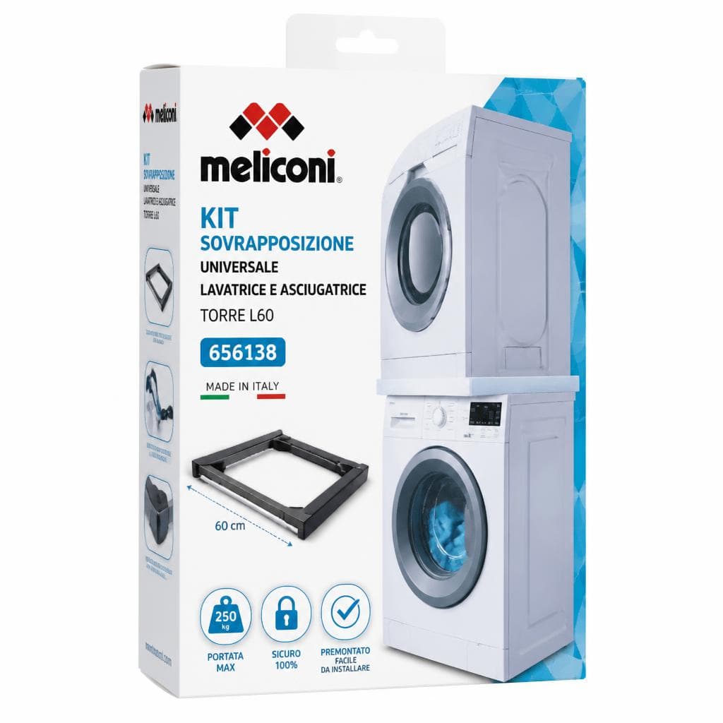 Meliconi kit sovrapposizione universale lavatrice e asciugatrice Torre L60 in offerta da Comet