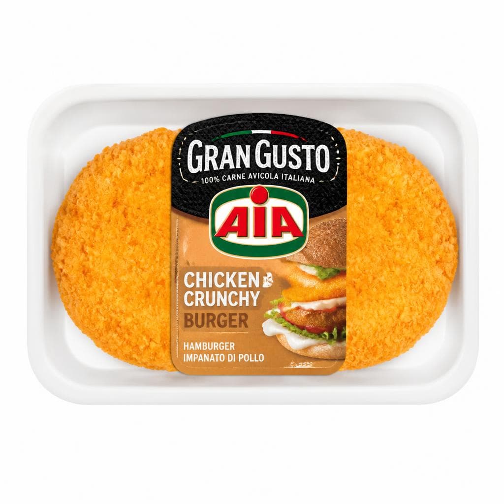 AIA Chicken Crunchy Burger hamburger impanato di pollo, 240 g – Carrefour