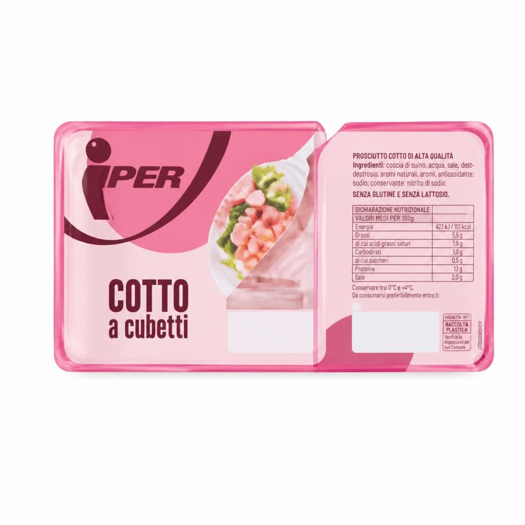 Cotto a cubetti 80 g x2 Iper in offerta da Iper La grande i