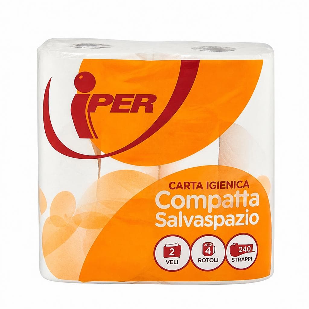 Iper Carta Igienica compatta Salvaspazio, 2 veli 24 rotoli – Iper La grande i