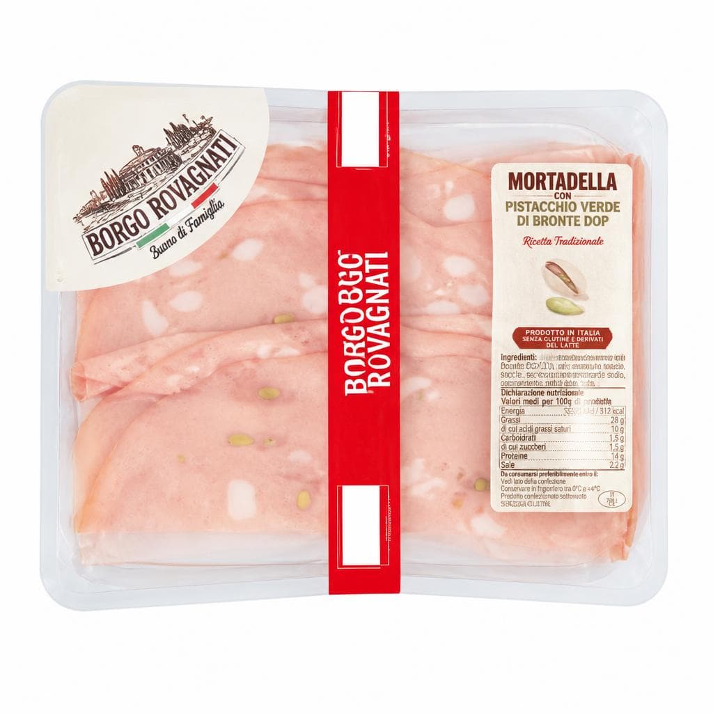 Mortadella con pistacchio verde di Bronte DOP Borgo Rovagnati, 2x110 g – Esselunga