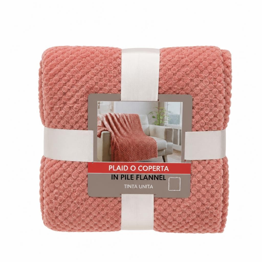 Plaid o coperta in pile flannel, coperta 2 piazze, cm 200x250 – Bennet