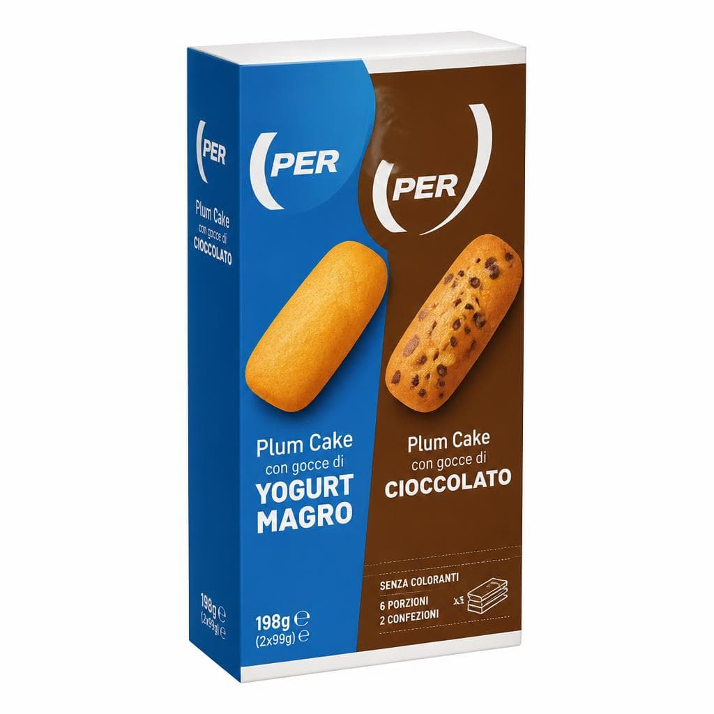 Iper Plumcake integrale o preparato con yogurt magro o con gocce di cioccolato, 6 pezzi 198 g / 210 g – Iper La grande i