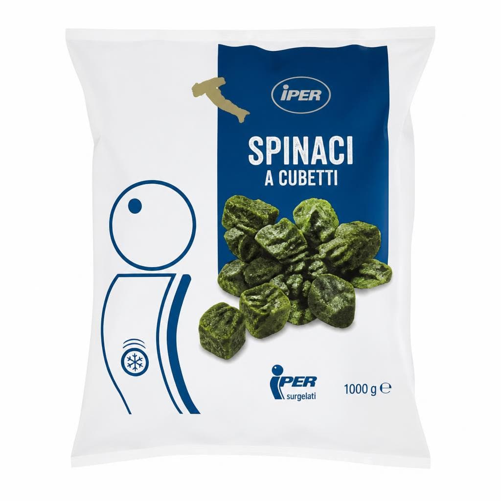 Spinaci a cubetti, 1 kg Iper Più – Iper La grande i