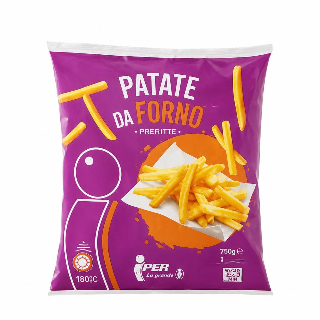Patate da forno prefritte surgelate 750 g Iper in offerta da Iper La grande i