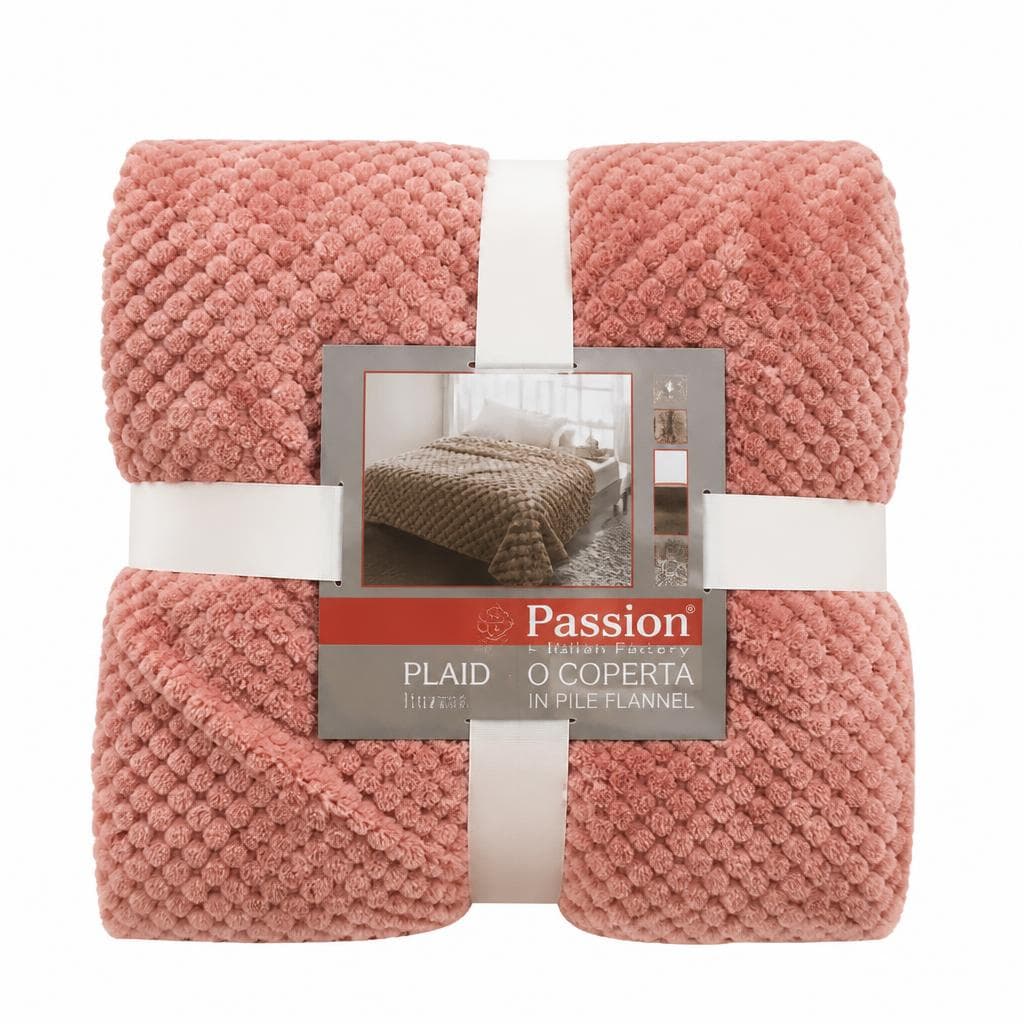 Plaid o coperta in pile flannel, coperta 1 piazza, cm 160x200 – Bennet