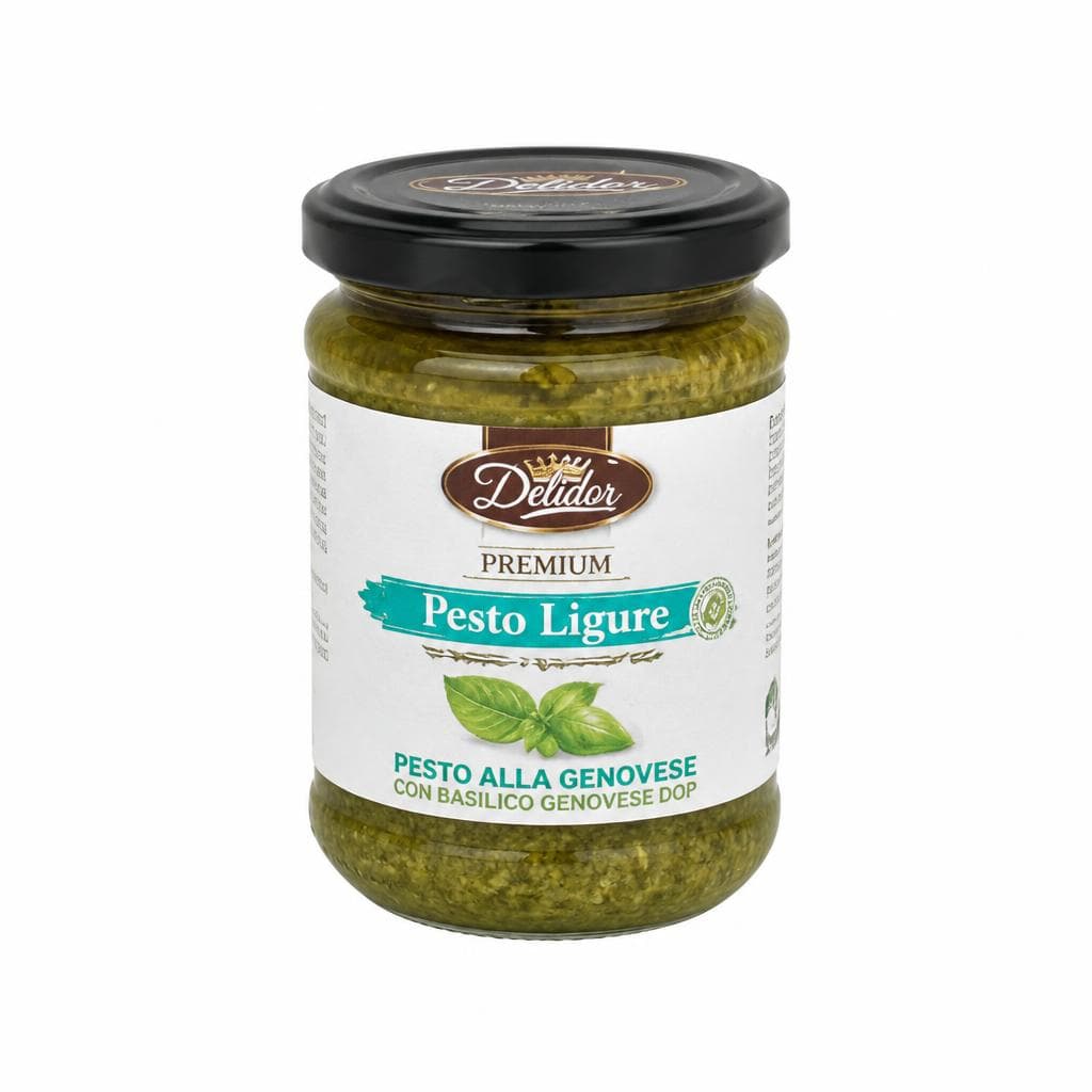 Delidor pesto alla genovese con basilico genovese DOP, 180 g – Dpiù