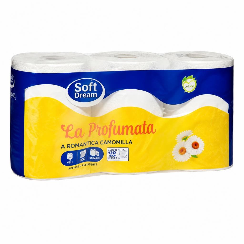 Soft Dream La Profumata carta igienica 6 rotoli, 3 veli, 300 strappi in offerta da Eurospin