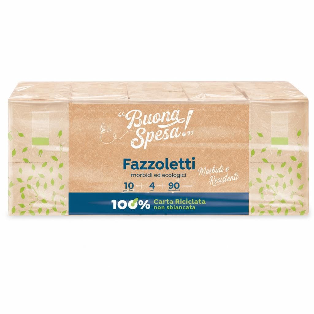 Fazzoletti Buona Spesa, 10 pacchetti, 4 veli – MD