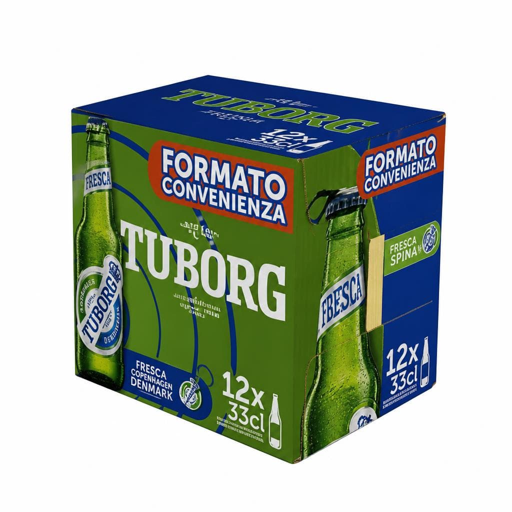 Tuborg birra lager, 33 cl x12 – Iper La grande i