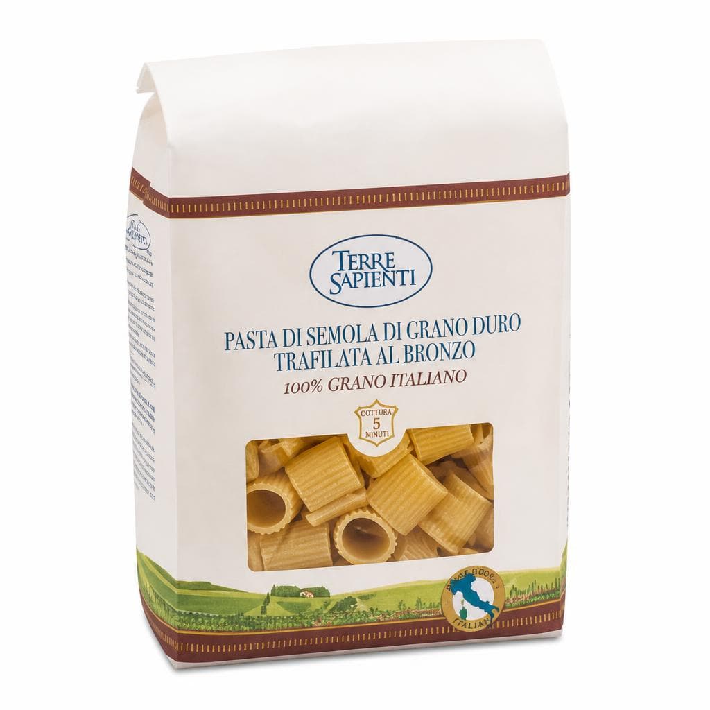 Terre Sapienti Pasta di Semola di Grano Duro Trafilata al Bronzo, 500 g – Dpiù