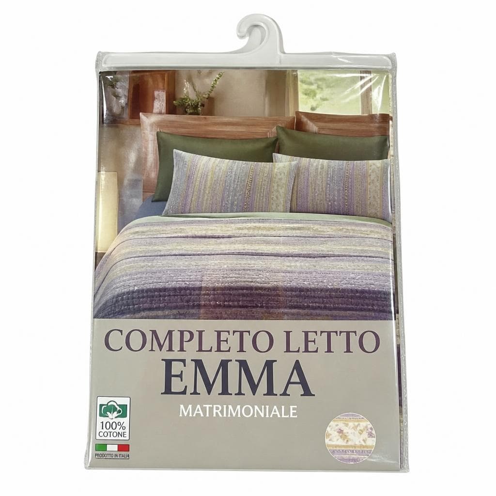 Completo letto stampato Emma, 2 piazze – Bennet