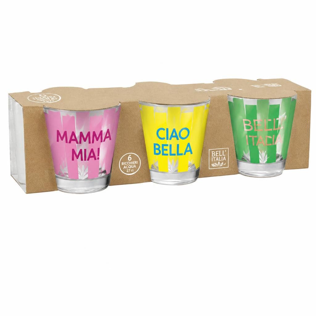 Bicchieri acqua Bell'Italia, 6 pezzi CERVE – Bennet