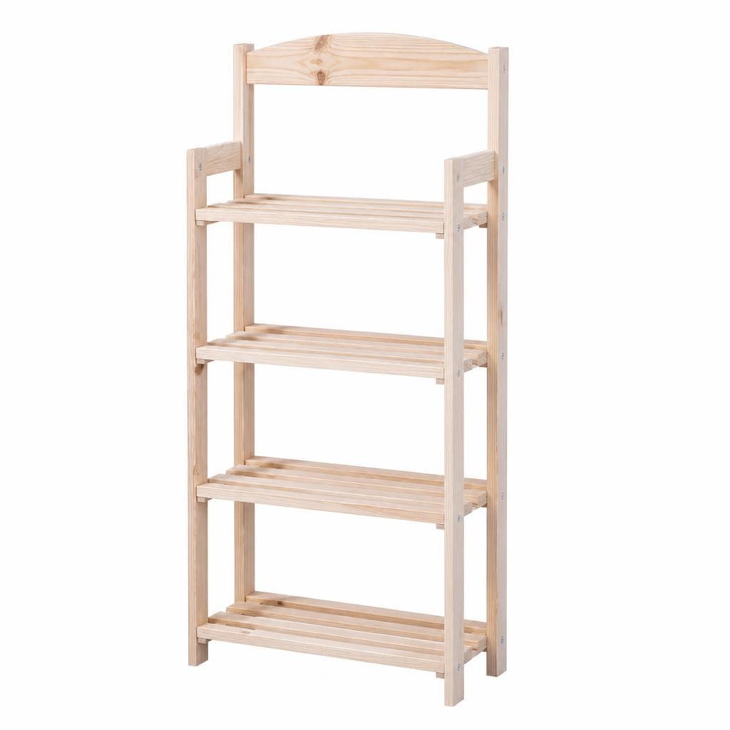 Wood scaffale 4 ripiani legno, H 114,5 cm – Risparmio Casa