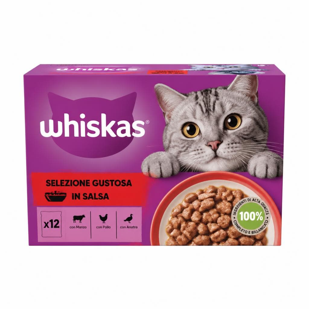 Whiskas alimento per gatti selezione gustosa, 85 g x 10 – Panorama