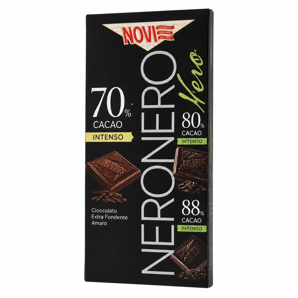 Novi tavolette di cioccolato Nero Nero assortite, 75 g – Panorama