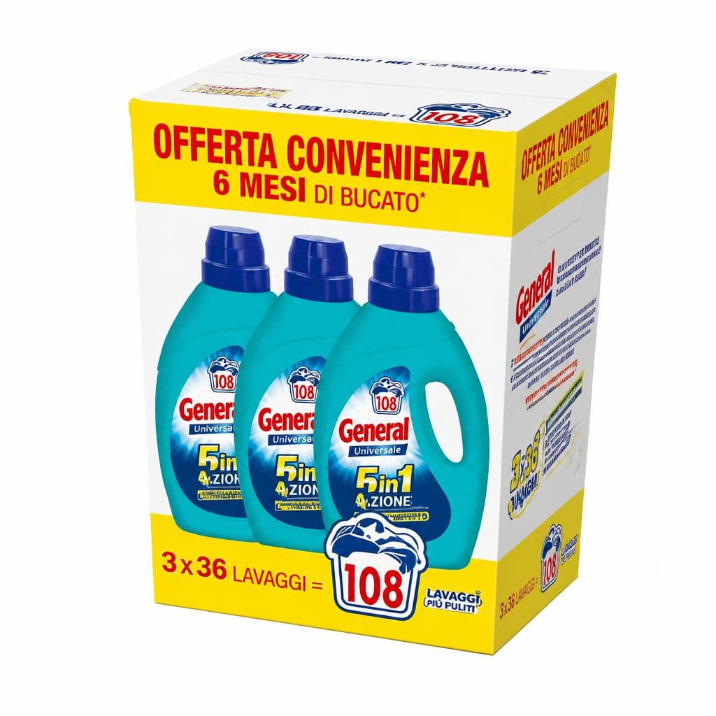 Liquido Lavatrice General, 3 x 1,44 l – Carrefour