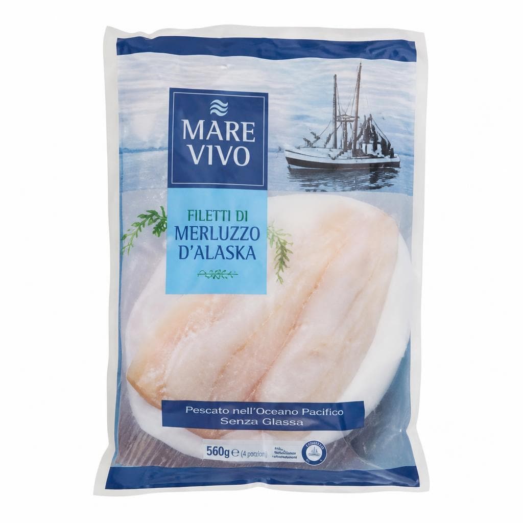 Marevivo filetti di merluzzo d'Alaska congelati 560 g in offerta da Iper La grande i