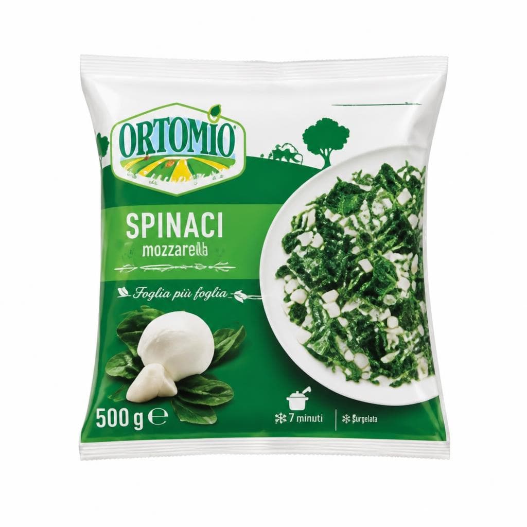Spinaci con mozzarella, 500 g Ortomio – Penny