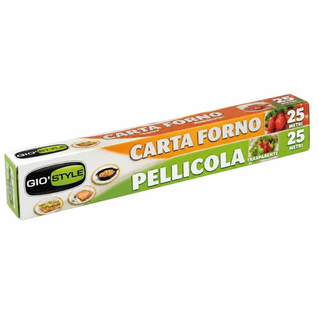 Gio'Style carta forno e pellicola, 25 fogli + 50 metri – Risparmio Casa