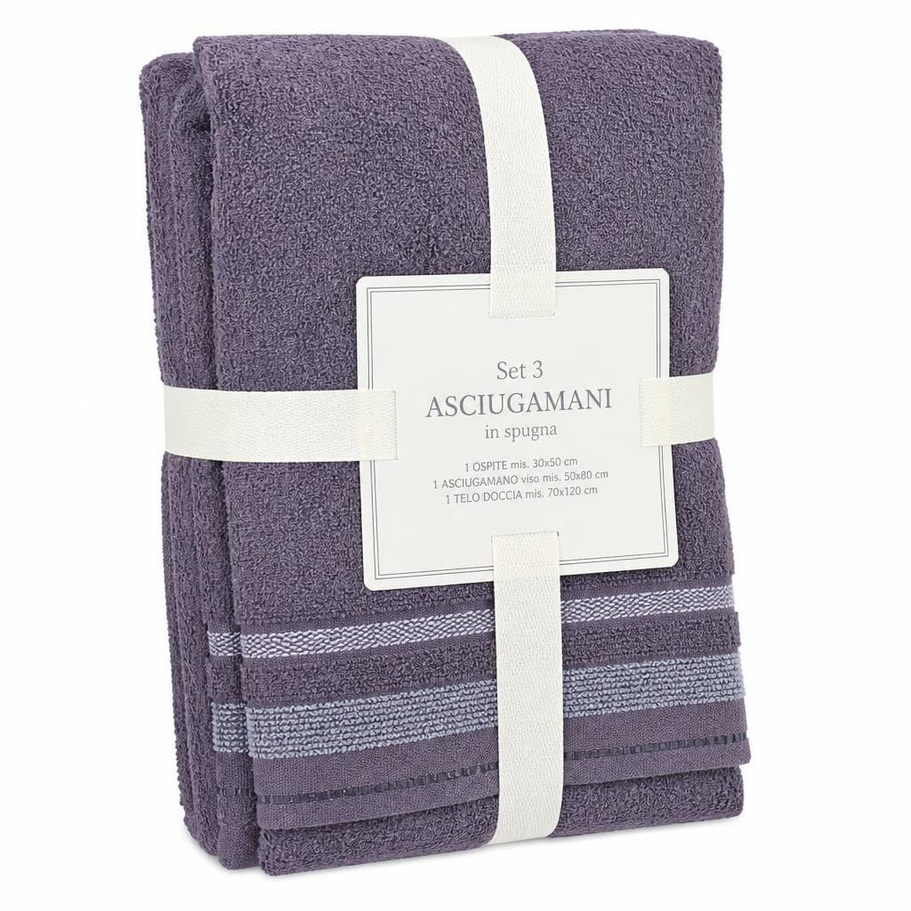 Set asciugamani in spugna, 4 pezzi – Carrefour