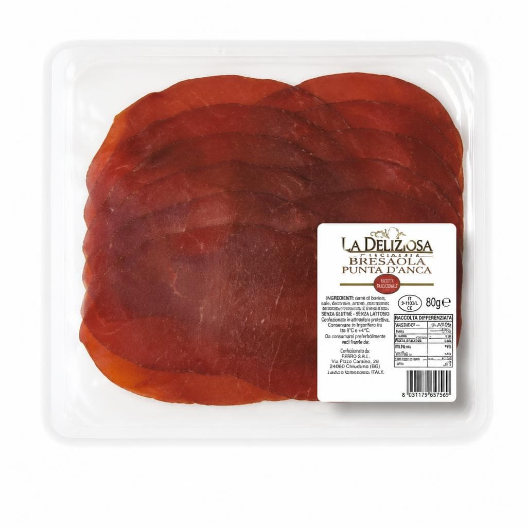Bresaola Punta d'Anca, 80 g La Delicata – MD