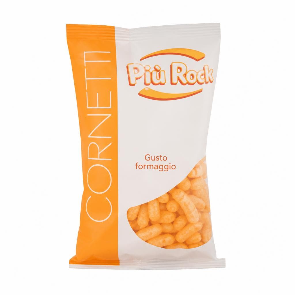 Più Rock cornetti di mais al formaggio, 120 g – Dpiù