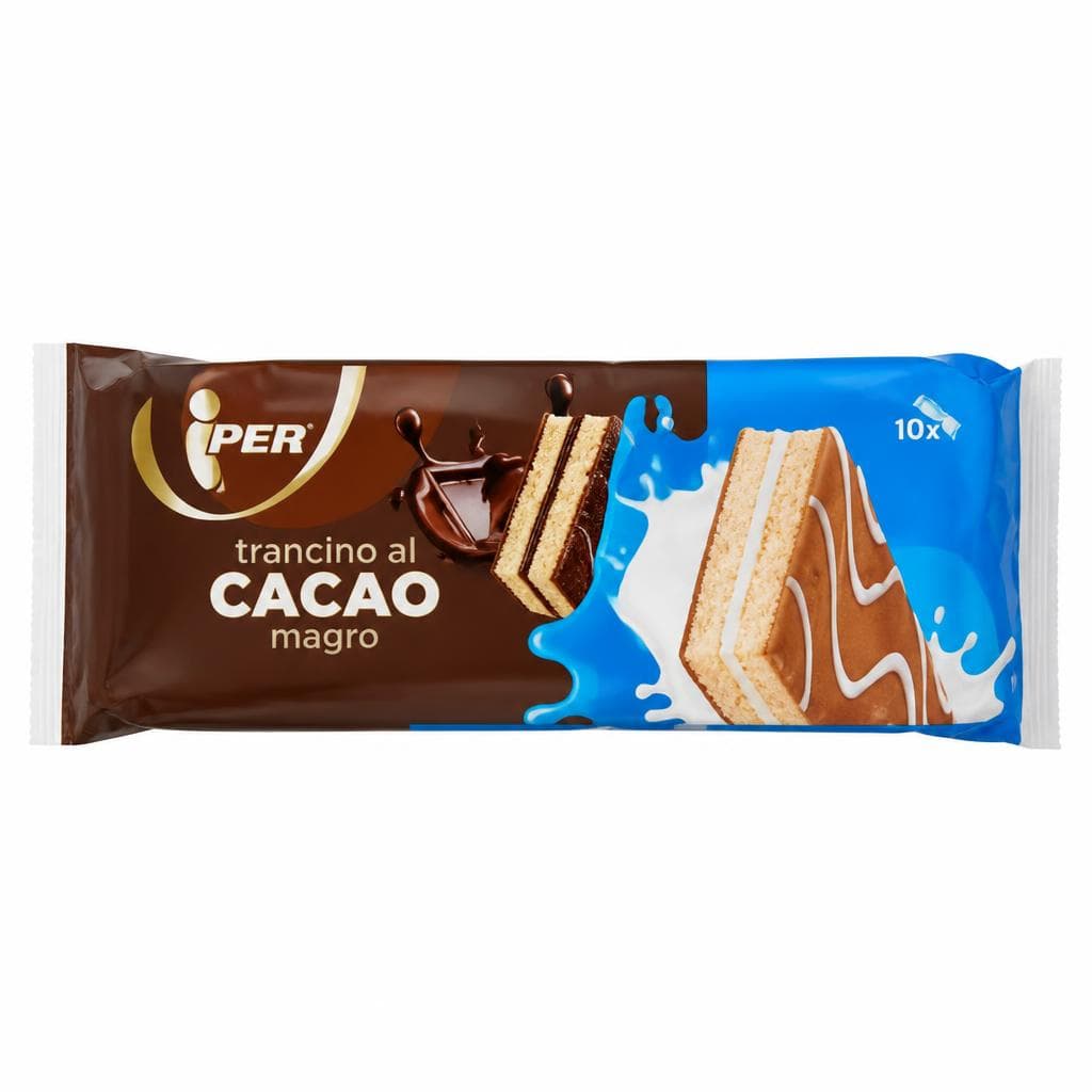 Trancino al latte o al cacao magro 280 g Iper in offerta da Iper La grande i